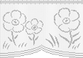 Fillet pattern of crocheted curtains