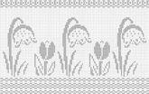 Fillet pattern of crocheted curtains