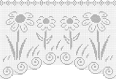 Fillet pattern of crocheted curtains