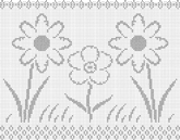 Fillet pattern of crocheted curtains