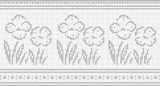 Fillet pattern of crocheted curtains