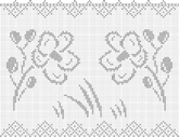 Fillet pattern of crocheted curtains