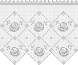 Fillet pattern of crocheted curtains