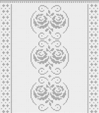 Fillet pattern of crocheted curtains