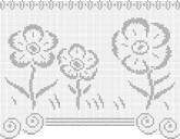 Fillet pattern of crocheted curtains