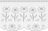 Fillet pattern of crocheted curtains