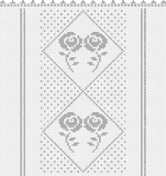 Fillet pattern of crocheted curtains