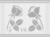 Fillet pattern of crocheted curtains