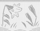 Fillet pattern of crocheted curtains