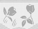 Fillet pattern of crocheted curtains