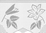 Fillet pattern of crocheted curtains