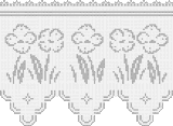 Fillet pattern of crocheted curtains