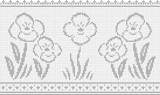 Fillet pattern of crocheted curtains