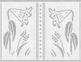 Fillet pattern of crocheted curtains