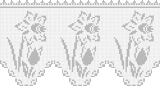 Fillet pattern of crocheted curtains