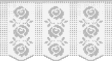 Fillet pattern of crocheted curtains