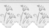 Fillet pattern of crocheted curtains