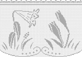 Fillet pattern of crocheted curtains