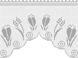 Fillet pattern of crocheted curtains