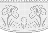 Fillet pattern of crocheted curtains