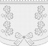 Fillet pattern of crocheted curtains