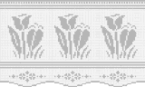 Fillet pattern of crocheted curtains