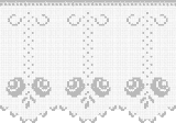 Fillet pattern of crocheted curtains