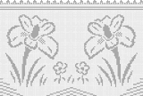 Fillet pattern of crocheted curtains