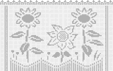 Fillet pattern of crocheted curtains