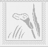 Fillet pattern of crocheted curtains