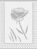 Fillet pattern of crocheted curtains