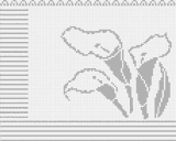 Fillet pattern of crocheted curtains