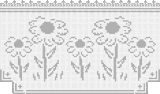 Fillet pattern of crocheted curtains