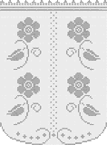 Fillet pattern of crocheted curtains