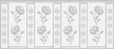 Fillet pattern of crocheted curtains