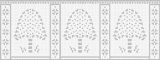 Fillet pattern of crocheted curtains