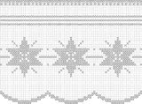 Fillet pattern of crocheted curtains