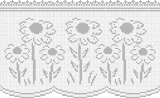 Fillet pattern of crocheted curtains