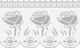 Fillet pattern of crocheted curtains