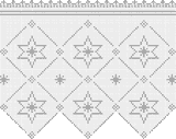 Fillet pattern of crocheted curtains