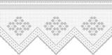 Fillet pattern of crocheted curtains