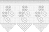 Fillet pattern of crocheted curtains