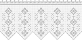 Fillet pattern of crocheted curtains