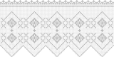 Fillet pattern of crocheted curtains