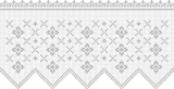 Fillet pattern of crocheted curtains