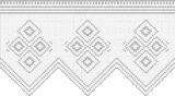 Fillet pattern of crocheted curtains