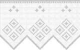 Fillet pattern of crocheted curtains