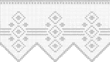 Fillet pattern of crocheted curtains