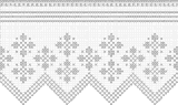 Fillet pattern of crocheted curtains