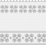 Fillet pattern of crocheted curtains